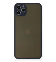 Newface Apple iPhone 11 Pro Max Kılıf Montreal Silikon Kapak - Lacivert