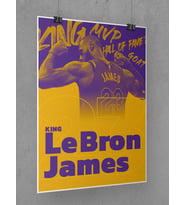 Lebron James Poster 45x60cm NBA The King MVP Afiş - Kalın Poster Kağıdı Dijital Baskı