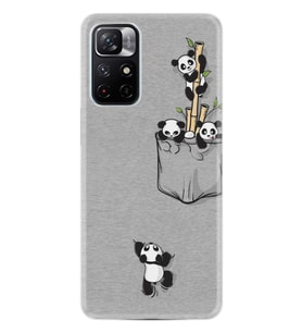 Xiaomi Redmi Note 11 Kılıf Silikon Desen Özel Seri Pandalar 1798