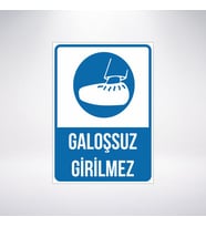 galoşsuz girilmez 21x28 Arkası Sticker
