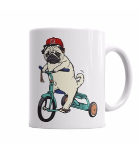 Pug Köpek 02 Kupa Bardak Porselen