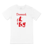 Danimarka Haritalı ve Bayraklı Tişört