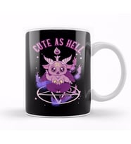 Cute As Hell Anime Kawaii Baphomet Pastel Goth Pun Kupa Bardak Porselen