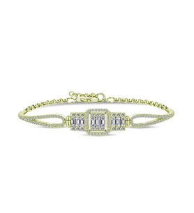 pilelistore ​925 Ayar Gümüş Gold Baget Bileklik