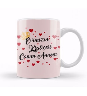 Evimizin Kraliçesi Canım Annem Kupa Bardak Porselen