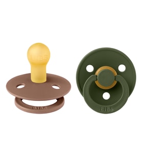 Bibs Colour İkili Kauçuk Emzik-Woodchuck/Hunter Green 0-6 Ay