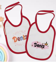 BK Kids Kişiye Özel İsimli 2’li Kırmızı Mama Önlüğü-15