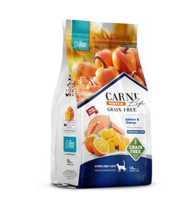 Carni Life Tahılsız Pumpkin Adult Sterilised Somonlu & Portakallı Kısırlaştırılmış Yetişkin Kedi Maması 1,5 Kg