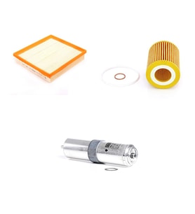 Bosch Filtre Bakım Seti BMW 1 SERİSİ F20 F21 118 i Benzinli 2011-2019 Hava + Yağ f. + Yakıt Filtre Bosch