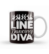 Line Dancing Diva Line Dancer Country Western Music Cowgirl Kupa Bardak Porselen