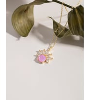 Opal Taşlı Gümüş Sultan Kolye