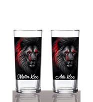 Kişiye Özel 2'li Aslan Rakı Bardağı