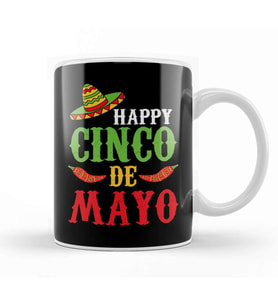Cute Happy Cinco De Mayo Sombrero Peppers May 5th Kupa Bardak Porselen