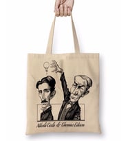 Tesla Ve Edison Bez Çanta Uzun Saplı
