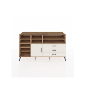Kronos Konsol 8 Raflı 3 Çekmeceli Tek Kapaklı  176x59x99 Çam-Aytaşı