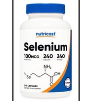 Nutricost Selenium  100mcg, 240 Capsul.Tr Tek Yetkili SATICISI OZELSPORCUGIDALARI'DIR.3831 (Renksiz)