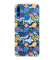 Huawei Y9 Prime 2019 ile Uyumlu 1mm Kapak Memphis Desen Tasarımlı Şeffaf Silikon Kılıf