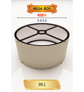 Bej Lambader Başlığı 35 CM Mega Boy
