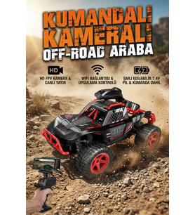 Wifi Kameralı Uzaktan Kumandalı Araba HD FPV Canlı Yayın Özellikli Şarjlı Off-Road Yarış Arabası