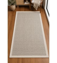 Sisal Serisi Bej Kaymaz Tabanlı Yıkanabilir Hasır Dokuma Halı 4602 Sultan Halı