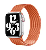 Apple Watch 40mm Uyumlu Kordon Hasır Metal Mıknatıslı Örgü Zore KRD-01 Kayış