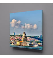 KIZ KULESİ KAYIK KANVAS TABLO 120x120cm (Karışık)