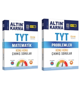 ALTIN KARMA YAYINLARI TYT MATEMATİK+PROBLEMLER KONU KONU ÇIKMIŞ SORULAR