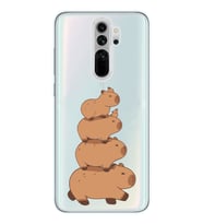Redmi Note 8 Pro Uyumlu Kapibara Tasarımlı Şeffaf Telefon Kılıfı