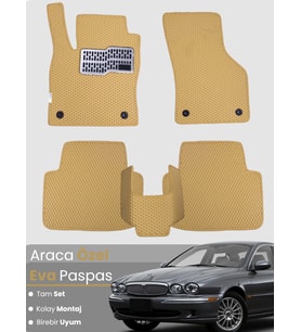 JAGUAR X TYPE (2001-2009) Uyumlu EVA Paspas Tam Set–Araca Özel,Kolay Montaj,Su Geçirmez