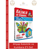 #MdfBoyama Ahşap MDF Lazer Kesim Eğitici Set Çocuk Aktivite Eğlenceli Hobi Kalemlik Kumbara Boyama