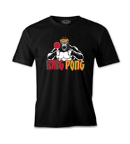 Ping Pong - King Goril Siyah Erkek Tshirt