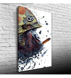Maymun Asker Kanvas Tablo 50 x 70