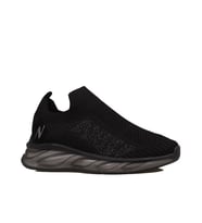 M2S Siyah Marla Kadın Lastikli Ortopedik Sneaker