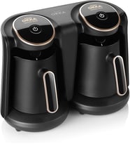 OK006 OKKA Minio Duo Türk Kahvesi Makinesi, 8 Fincan Kapasite, Taşma Önleyici, 800-960W, Bakır