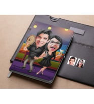 Bk Gift Kişiye Özel Sevgililer Karikatürlü Beyaz Defter-18 , Arkadaşa Hediye , Sevgiliye Hediye