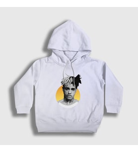 Presmono Unisex Çocuk Beyaz Sun XXXTentacion Kapüşonlu Sweatshirt 48951tt (Beyaz)