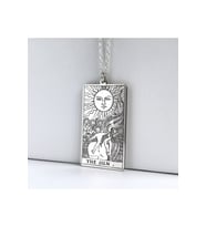 925 Ayar Gümüş Tarot Güneş Kolye (Gümüş)