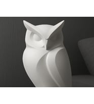 Dokulu BAykuş Biblosu – Hediyelik Doğal Minimal Masaüstü Dekor 14CM