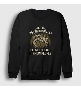 Presmono Unisex Siyah Throw Ufc Mma Hediye Güreşçi Güreş Sweatshirt 499317tt