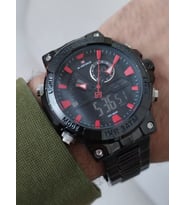 Naviforce Erkek Kol Saati Çift Kordonlu Dijital & Analog 2102 (Siyah)