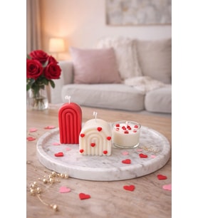 Mumelia Candles Curves of Love - Doğal Soya Dekoratif Mum Seti