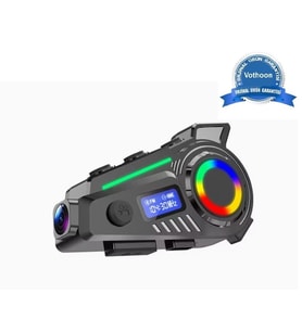 K19 Kameralı Motosiklet Kask Bluetooth Kulaklık Su Geçirmez Intercom Radyolu hafıza kartlı