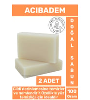 Doğal Güzel Kokulu Derinlemesine Cilt Yüz Temizleyici Nemlendirici Organik Acıbadem Sabunu 2 Adet