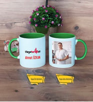 Fizyoterapist Kupa Bardak Yeşil Fotoğraflı Tıp Bayramı Hediyesi Fizyoterapistler Günü Hediyesi