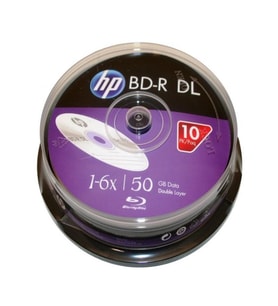 HP Blu-Ray BD-R DL 6X 50GB 10 Lu Cake Box (Printable)