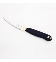 12 Adet Lazer Kesim Kısa Kıvrımlı Domates Sebze Meyve Bıçağı Mavi