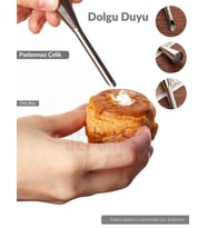 Dolgu Duyu Paslanmaz Puf Başlığı Şanti Dolum Duyu Krema Torbası Sıkma Ucu Duy Orta Boy