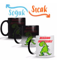 Dinosaur Dinazor Mission Impossible Sihirli Kupa Bardak Porselen