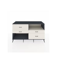 Kronos Konsol Tek Raflı 4 Çekmeceli  176x59x99 Antrasit-Aytaşı