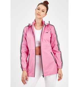 Maraton Regular Kadın Kapüşonlu Pembe Ceket